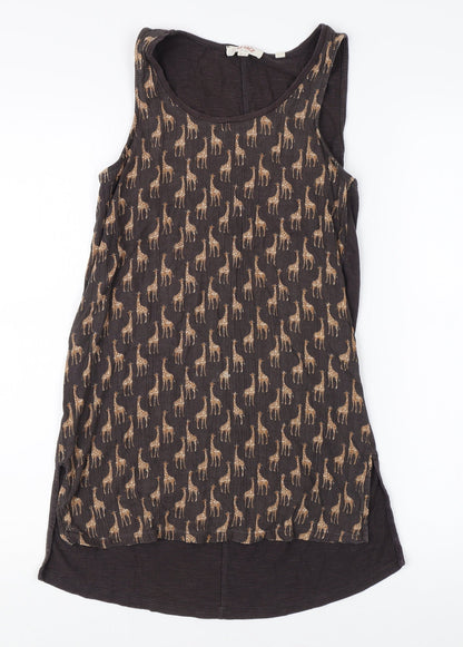 Womens UK Size 6 Fat Face Brown Basic Tank