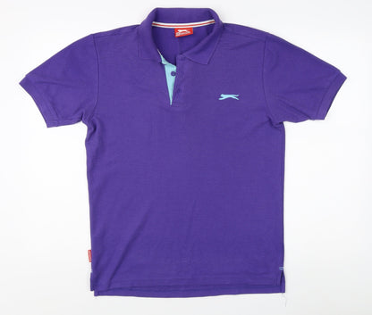 Slazenger Men's Purple Polo Shirt S