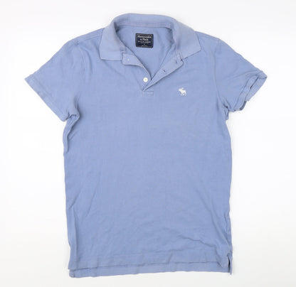 Abercrombie & Fitch Men's Blue Polo Shirt Size S