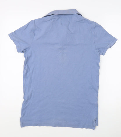 Abercrombie & Fitch Men's Blue Polo Shirt Size S