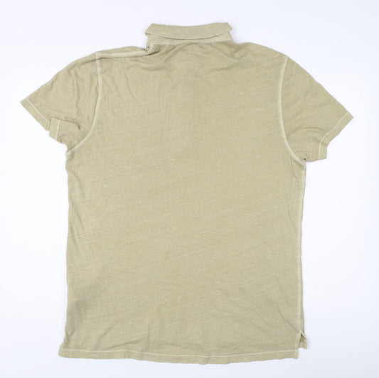 J.Crew Men's Beige Polo Shirt L Relaxed Fit