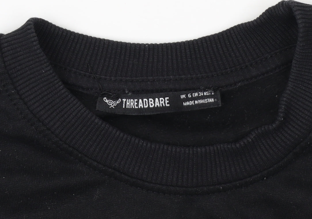 Threadbare Women's Black Pullover Sweatshirt Size 6