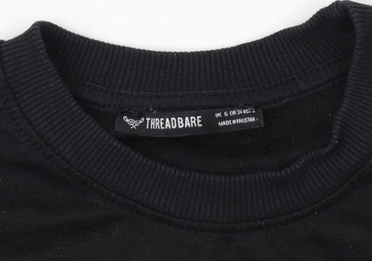 Threadbare Women's Black Pullover Sweatshirt Size 6