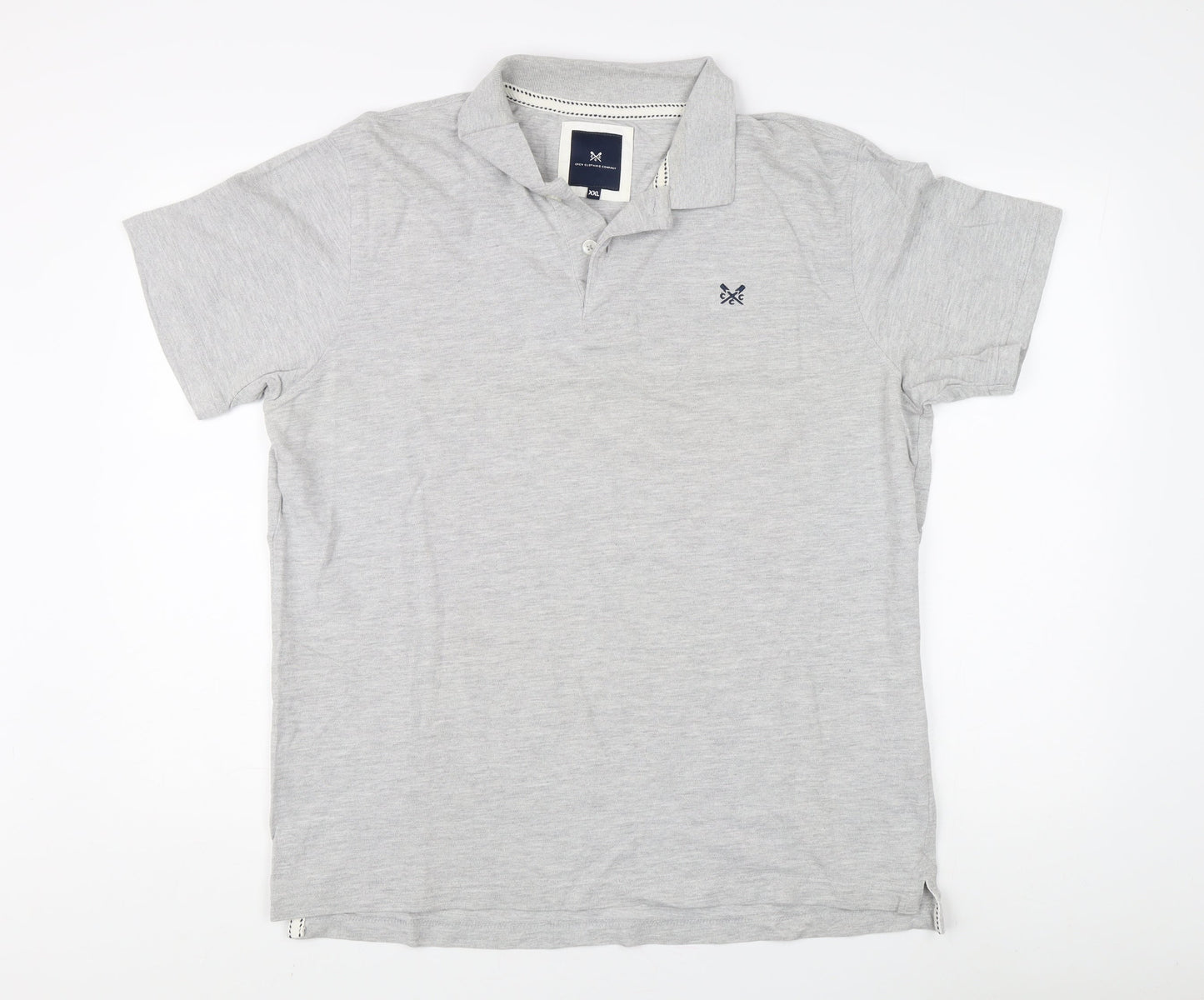 Crew Clothing Men's Grey Polo 2XL Short Sleeve