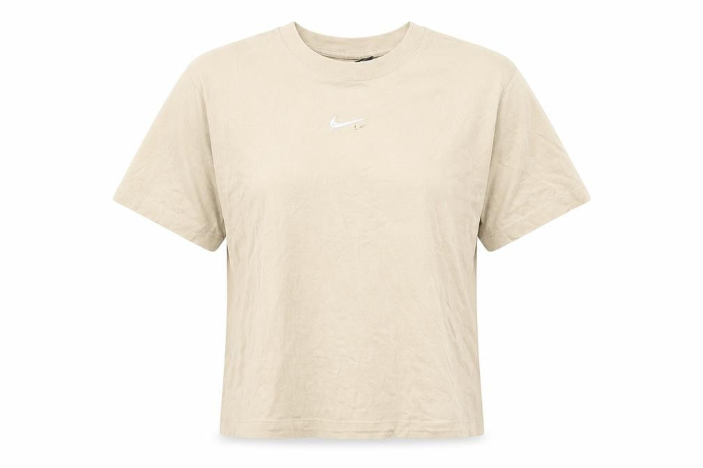 Front view of Nike unisex beige m t-shirt casual short sleeve