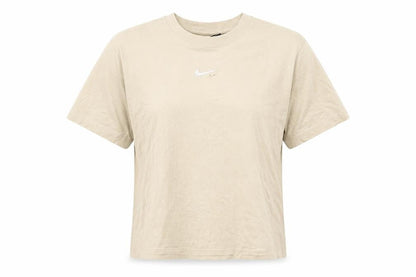 Front view of Nike unisex beige m t-shirt casual short sleeve