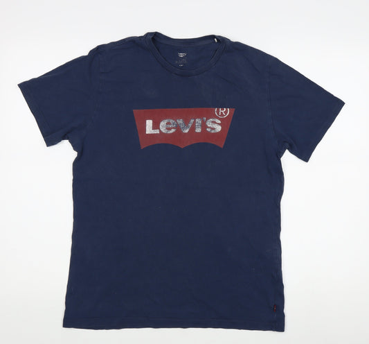 Levi's Men's Blue Graphic Logo T-Shirt M