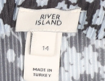 River Island Women's Black Geometric Dress Size 14