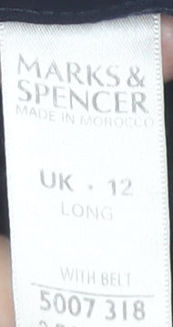 Womens UK Size 12 Marks and Spencer Regular Fit  Black Trousers