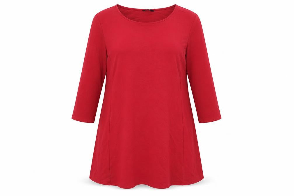 Roman Women's Red Dress Size 14 Round Neck