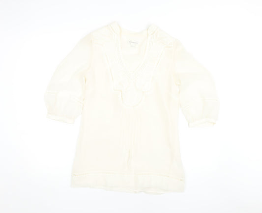 Womens UK Size 8 Monsoon Ivory Tunic Blouse