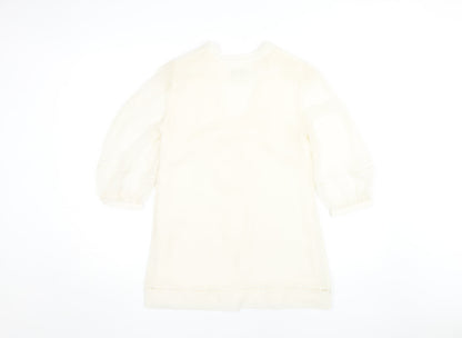 Womens UK Size 8 Monsoon Ivory Tunic Blouse
