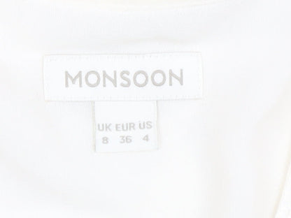 Womens UK Size 8 Monsoon Ivory Tunic Blouse