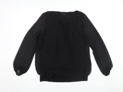 Womens UK Size 12 Roman Black  Blouse