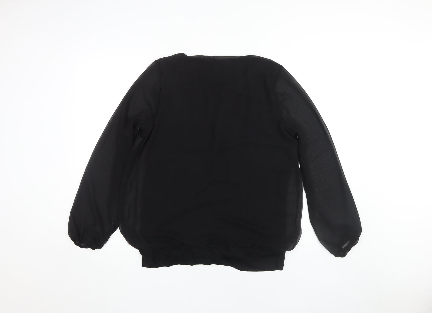 Womens UK Size 12 Roman Black  Blouse