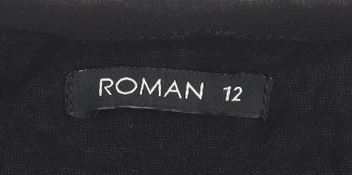 Womens UK Size 12 Roman Black  Blouse