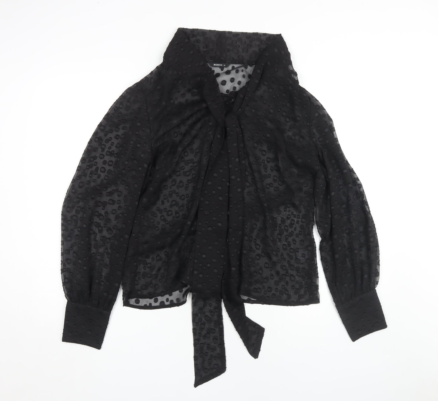 Womens UK Size 14 Roman Originals Black  Blouse