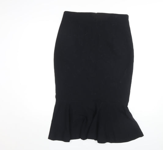Marks and Spencer Black Trumpet Skirt, Size 12, Women's
