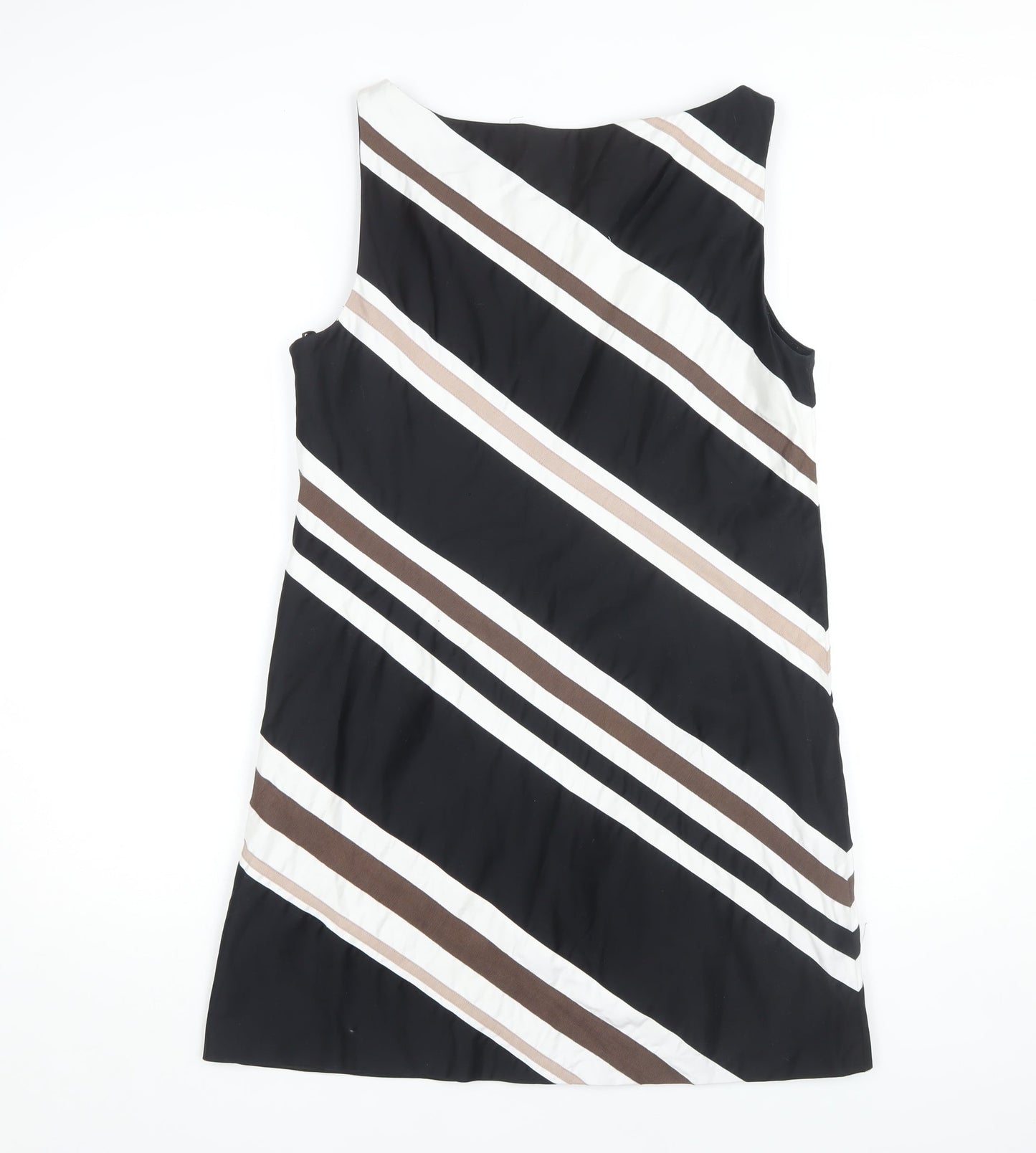 Coast Women's Black Striped Shift Dress, Size 14