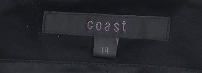 Coast Women's Black Striped Shift Dress, Size 14