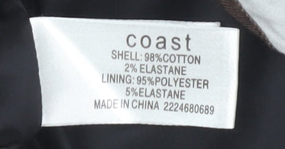 Coast Women's Black Striped Shift Dress, Size 14