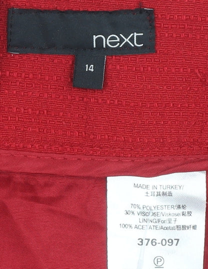 Next Women's Red Pencil Skirt Size 14 Business