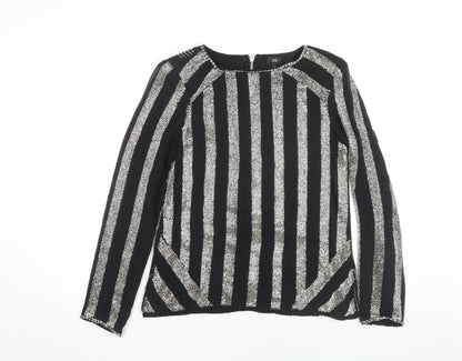 Womens UK Size 8 River Island Black Basic Blouse
