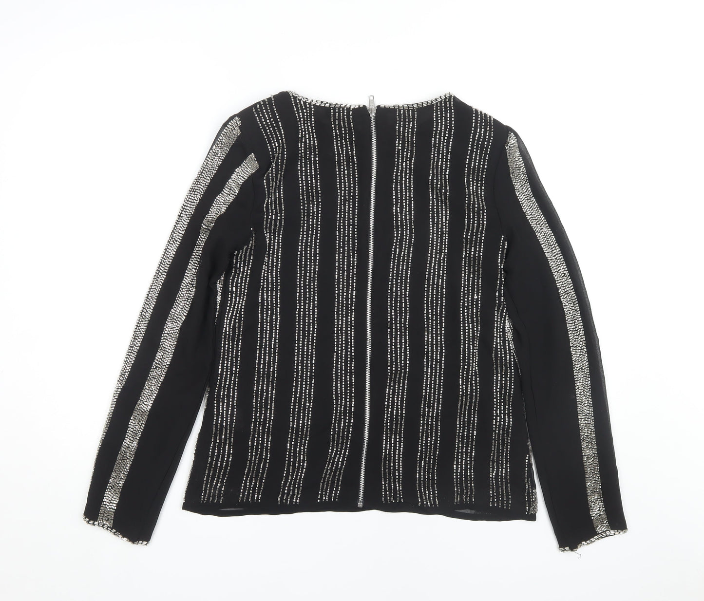 Womens UK Size 8 River Island Black Basic Blouse