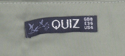 Quiz Women's Green Chino Shorts Size 8