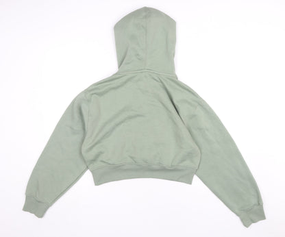Zara Women's Green Pullover Hoodie Size 12