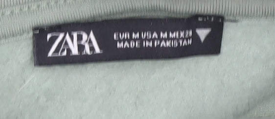 Zara Women's Green Pullover Hoodie Size 12