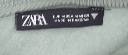 Zara Women's Green Pullover Hoodie Size 12