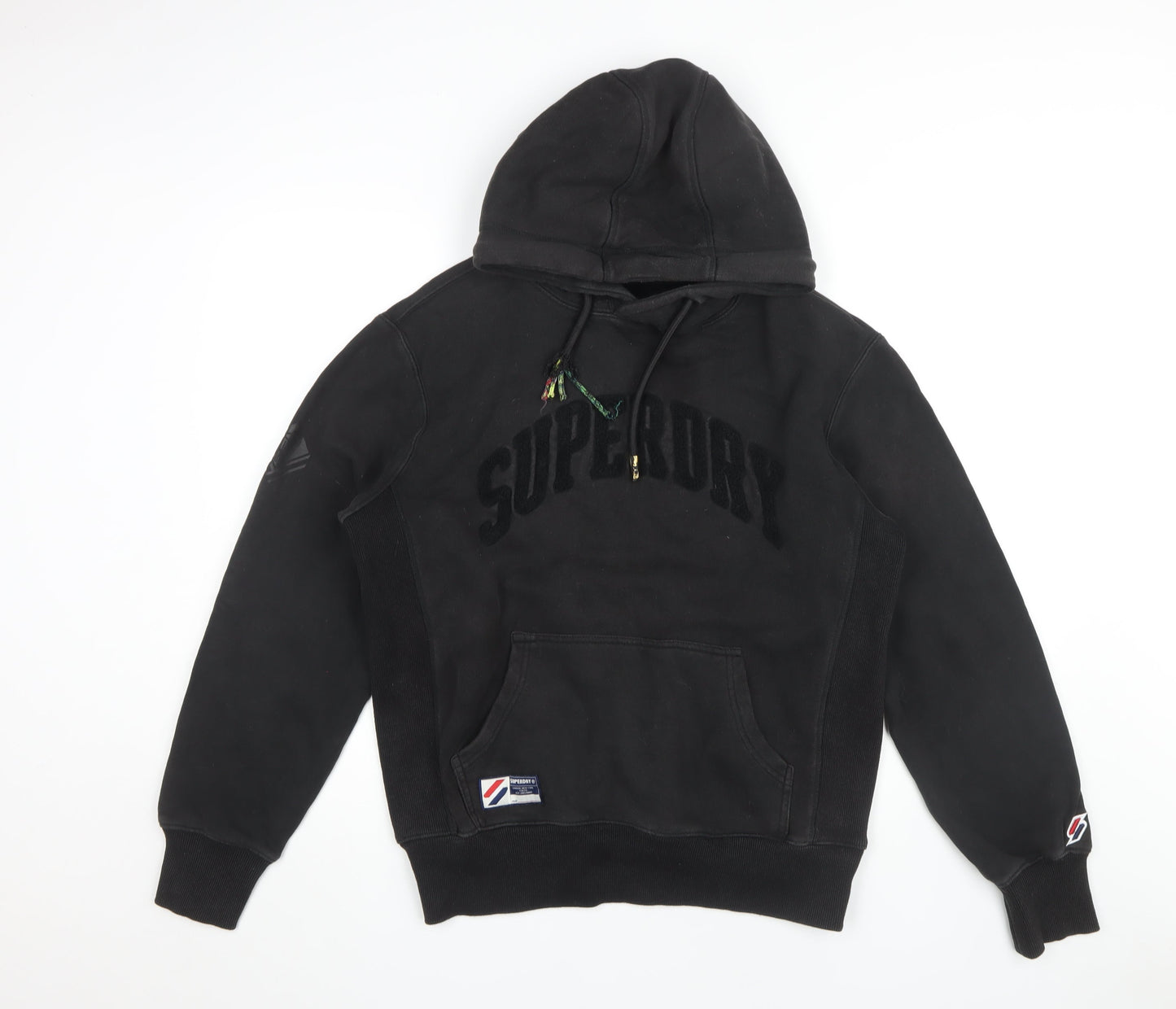 Mens UK Size S Superdry Black Pullover Hoodie