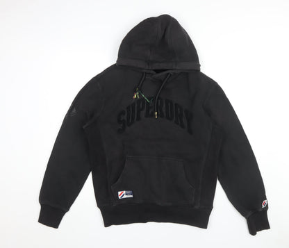Mens UK Size S Superdry Black Pullover Hoodie