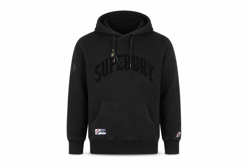 Mens UK Size S Superdry Black Pullover Hoodie