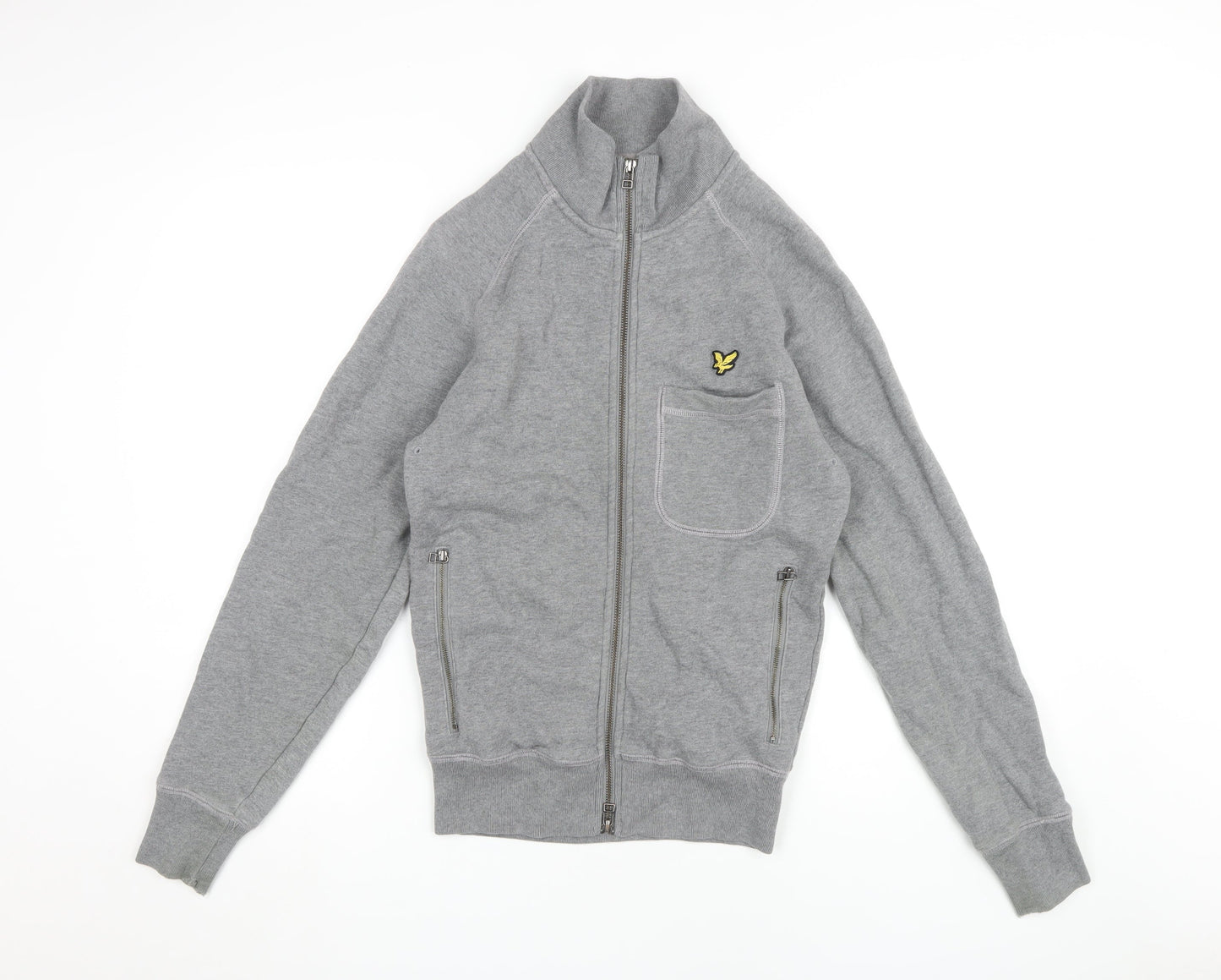 Mens UK Size S Lyle & Scott Grey Full Zip Sweatshirt