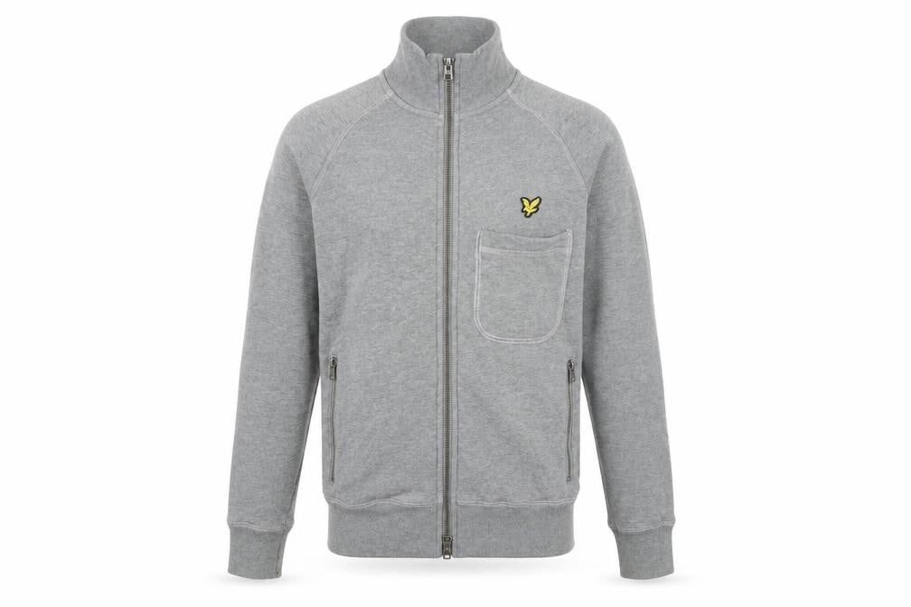 Mens UK Size S Lyle & Scott Grey Full Zip Sweatshirt
