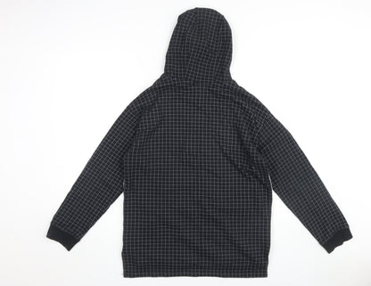 Nike Boys Black Check Pullover Hoodie XL