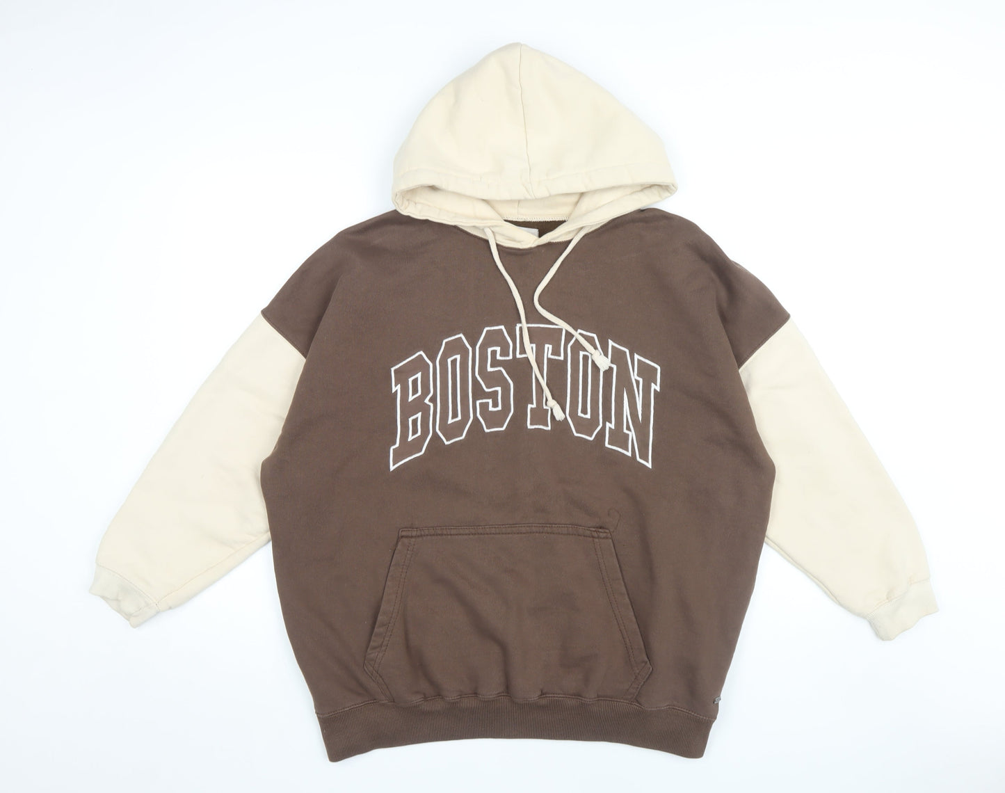 Teens UK Size S Pull&Bear Brown Pullover Hoodie