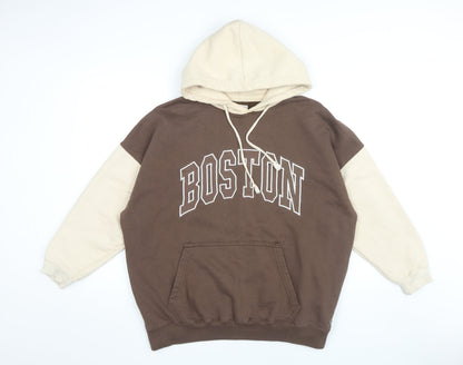 Teens UK Size S Pull&Bear Brown Pullover Hoodie