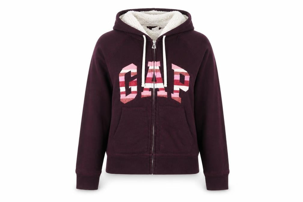 Womens UK Size S Gap Red Full Zip Hoodie