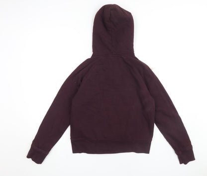 Gap Women's Red Hoodie S Petite Zip Logo Casual