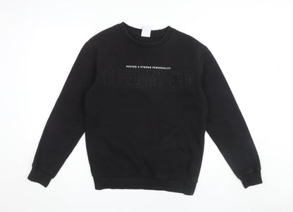 Zara Men's Black S Pullover Sweatshirt