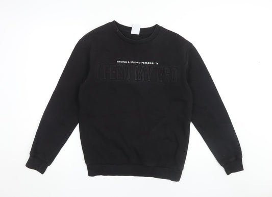 Zara Men's Black S Pullover Sweatshirt