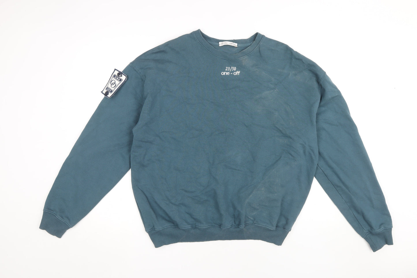 One - Off Men's Blue Sweatshirt M Pullover Long Sleeve
