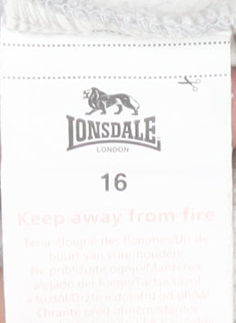 Lonsdale Women's Grey Full Zip Hoodie Size 16