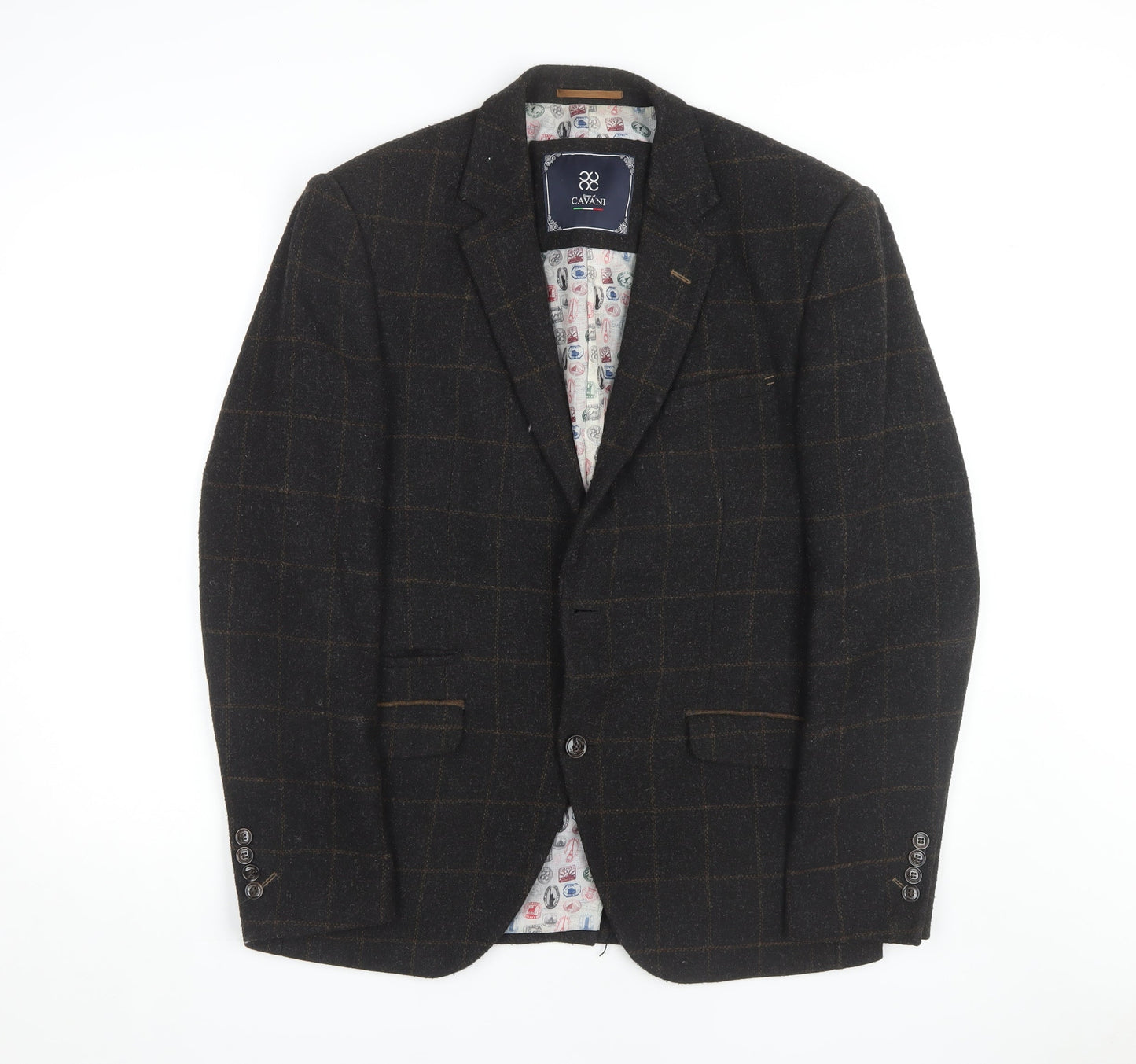 Mens UK Size M Cavani Regular Brown Suit Jacket