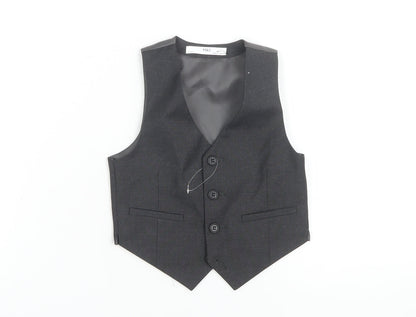 Marks and Spencer Boys Black Suit Waistcoat 2-3 Years