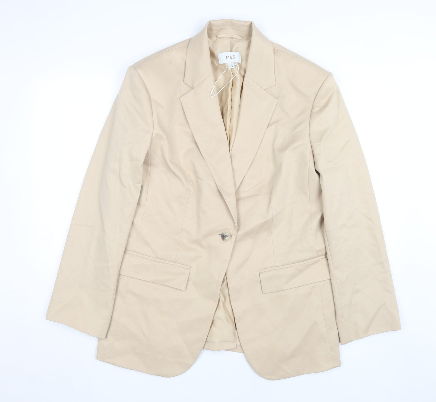 Marks and Spencer Beige Women's Blazer Size 12