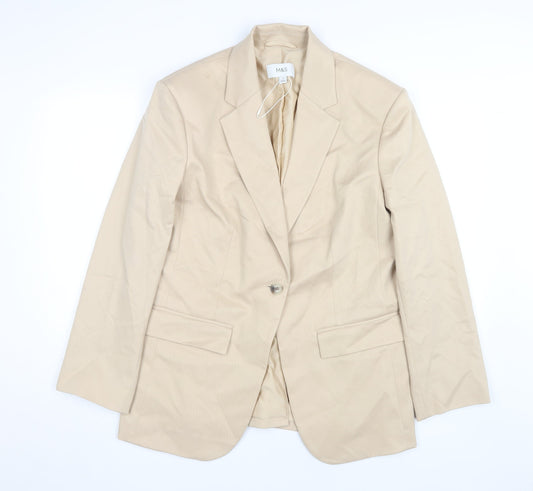 Marks and Spencer Beige Women's Blazer Size 12